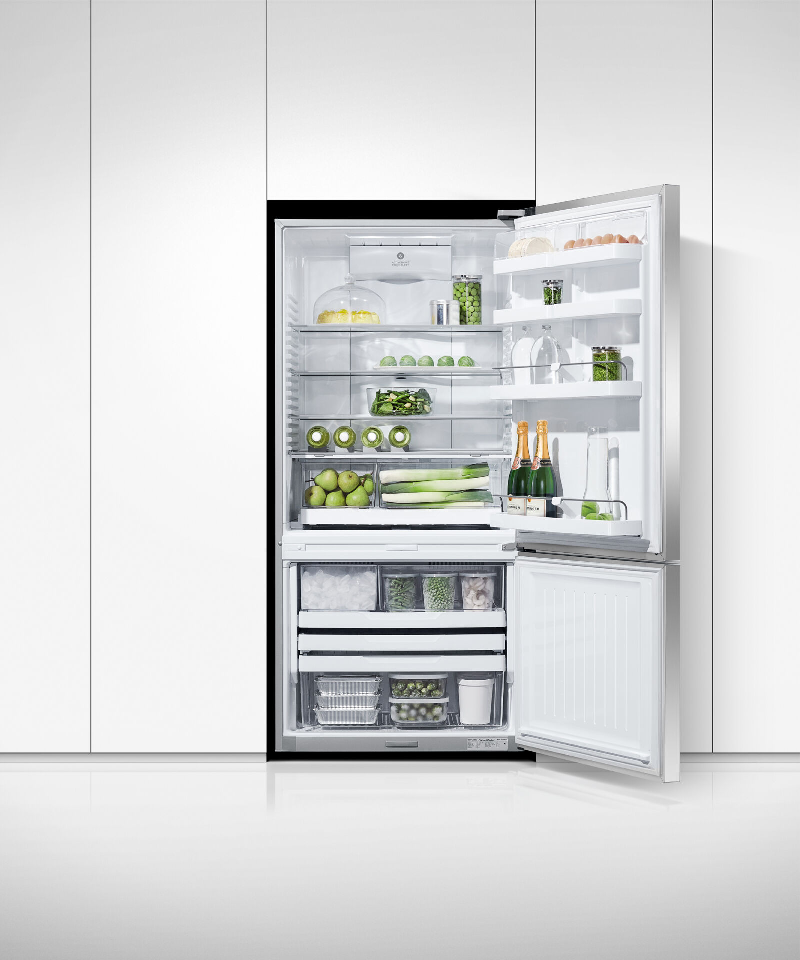 Freestanding Refrigerator Freezer, 79cm, 469L, Ice & Water 