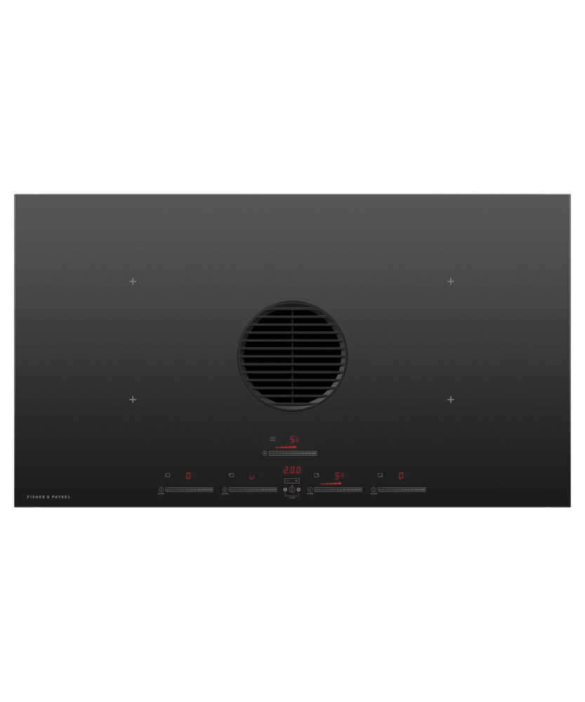 cooktop with integrated ventilation system