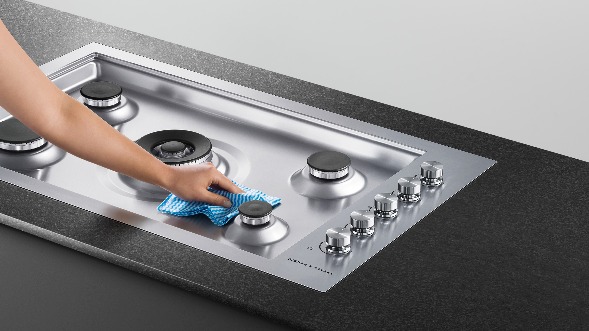 CG905DWLPFCX3 Flush Gas on Steel Cooktop Fisher & Paykel NZ