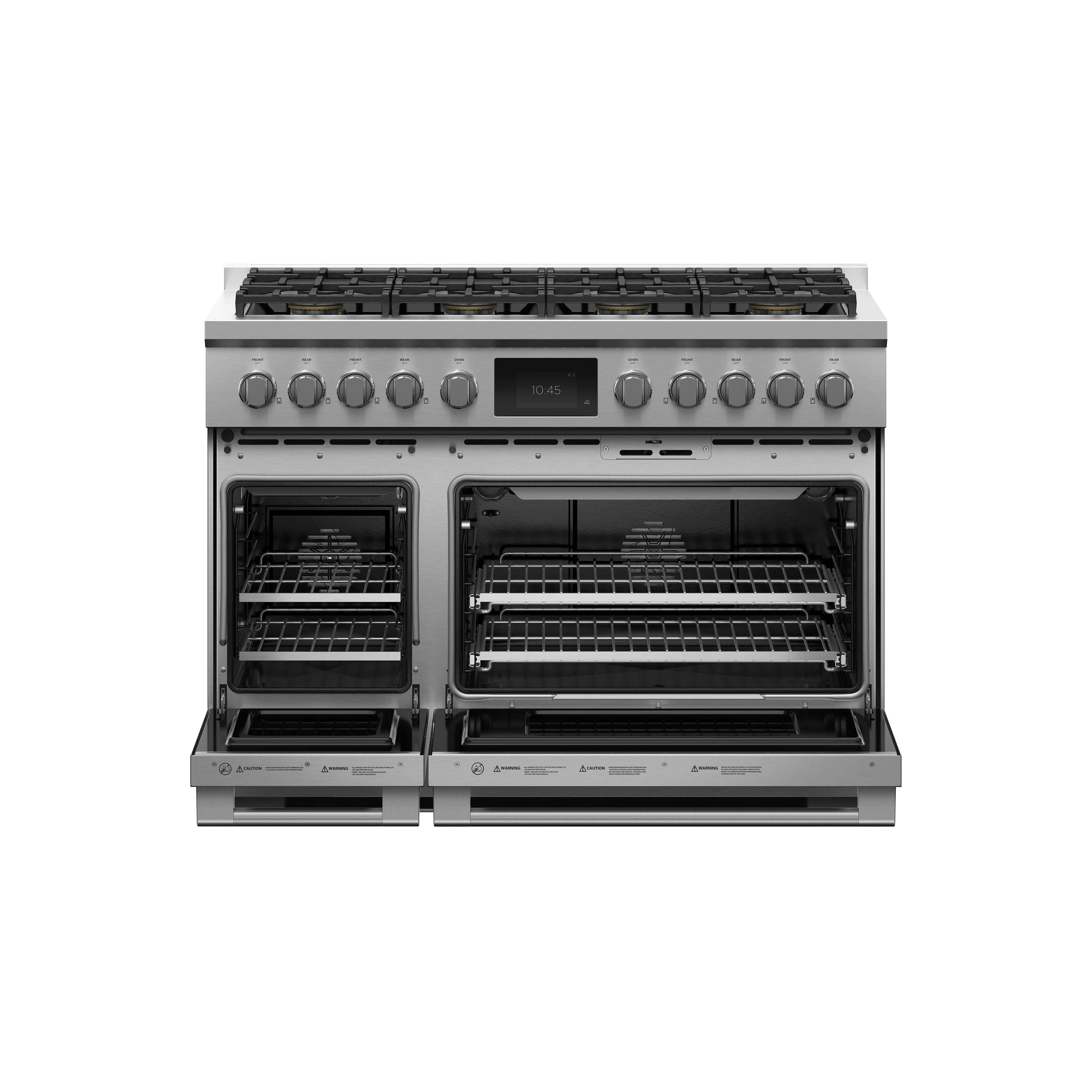 Fisher and Paykel Dual Fuel Range, 48", 8 Burners, Self-cleaning